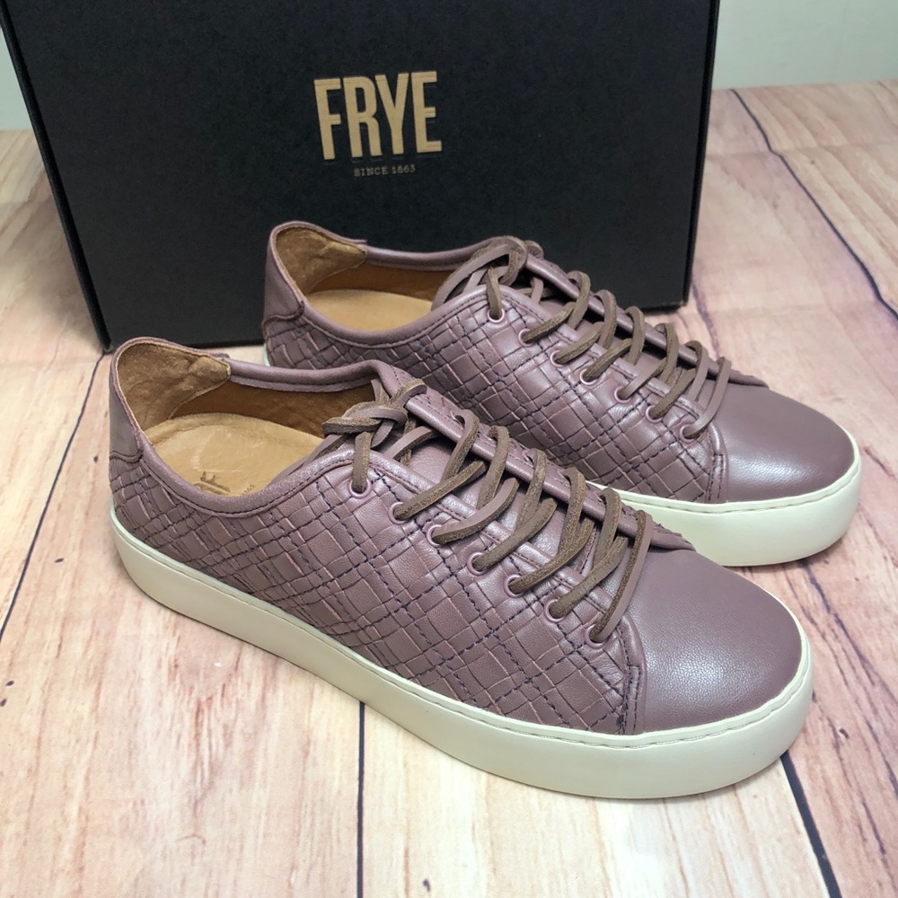 New Frye Lilac Woven Leather Sneakers Size 7